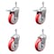 Service Caster 5 Inch SS Red Poly Swivel 10mm Threaded Stem Caster Total Lock Brake, 2PK SCC-SSTSTTL20S514-PPUB-RED-M1015-2S2 - alternate 1